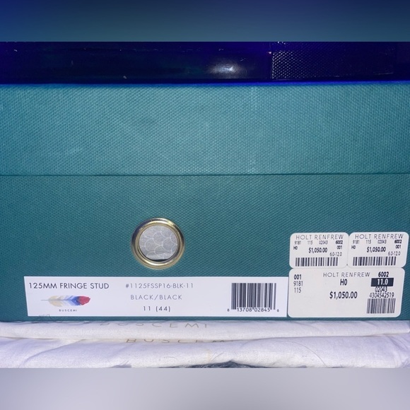 Buscemi 125MM Fringe Stud  Mens Sneakers, Black, Size 44(11) - Picture 7 of 8